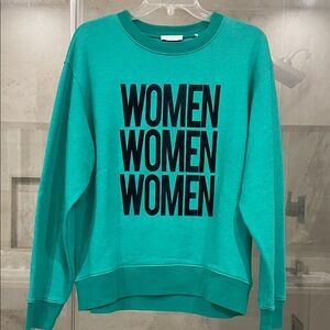 Sandro Green Women's Crew Neck Sweatshirt